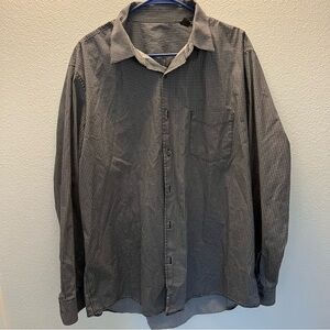 Tasso Elba Gray Casual Button Down Shirt with Relaxed Fit
